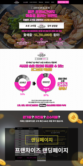 프랜차이즈 가맹모집 랜딩페이지