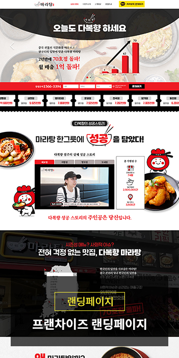프랜차이즈 가맹모집 랜딩페이지